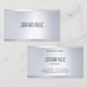 Creative Glamor Silver look Elegant Modern Plain Visitekaartje (Voorkant / Achterkant)