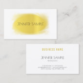 Creative Glamour Design Modern Gold Luxury Plain Visitekaartje (Voorkant / Achterkant)