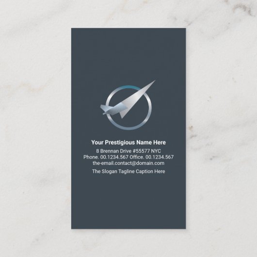Creative Global Border Lijst Flight Aviation Visitekaartje (Achterkant)