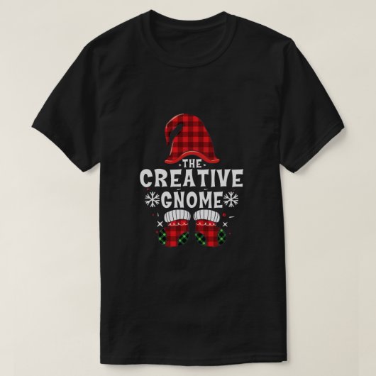 Creative Gnome Buffalo Pset-kerstamesnom T-shirt (Design voorkant)
