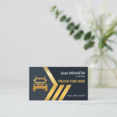 Creative Gold Arrow Border Truck Transportation Visitekaartje (Staand voorkant)