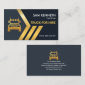 Creative Gold Arrow Border Truck Transportation Visitekaartje (Voorkant / Achterkant)