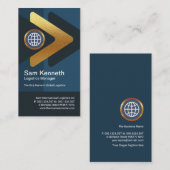 Creative Gold Arrow Logistics Supply Chain Visitekaartje (Voorkant / Achterkant)
