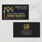 Creative Gold Building Home Landscape Realtor Visitekaartje (Voorkant / Achterkant)