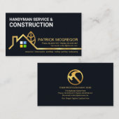 Creative Gold Building Structure Landscape Border Visitekaartje (Voorkant / Achterkant)