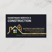 Creative Gold Building Structure Landscape Border Visitekaartje (Voorkant)