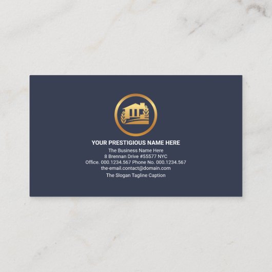 Creative Gold Construction Pictogram Border Renova Visitekaartje (Achterkant)