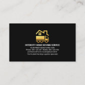 Creative Gold Crane Moving Home Transport Visitekaartje (Achterkant)