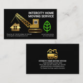 Creative Gold Crane Moving Home Transport Visitekaartje (Voorkant / Achterkant)