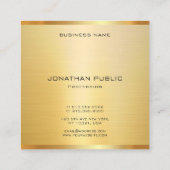 Creative Gold Elegant Professional Sjabloon Modern Vierkante Visitekaartje (Achterkant)