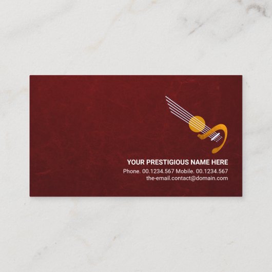 Creative Gold Guitar-assistent Visitekaartje (Achterkant)