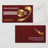 Creative Gold Guitar-assistent Visitekaartje (Voorkant / Achterkant)