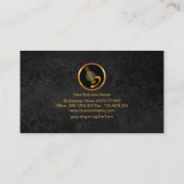 Creative Gold Guitar Stylish Gray Grunge Musicus Visitekaartje (Achterkant)