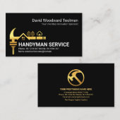 Creative Gold Hammer Home Handyman Building Visitekaartje (Voorkant / Achterkant)