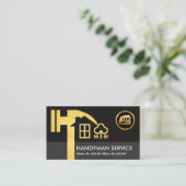 Creative Gold Hammer Home Landscape Construction Visitekaartje (Staand voorkant)