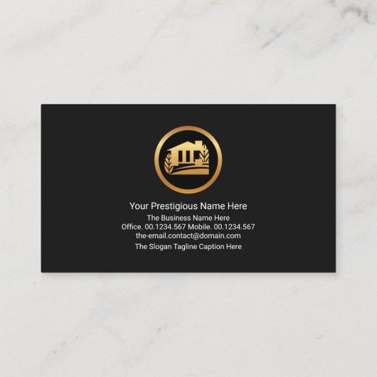 Creative Gold Hammer Home Landscape Construction Visitekaartje (Achterkant)