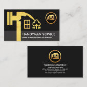 Creative Gold Hammer Home Landscape Construction Visitekaartje (Voorkant / Achterkant)