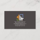 Creative Gold Hammer Home Silhouette Contractor Visitekaartje (Achterkant)