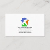 Creative Gold Hammer Home Silhouette Timber Wood Visitekaartje (Achterkant)