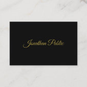 Creative Gold Handwrited Script Professional Chic Visitekaartje (Voorkant)