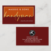 Creative Gold Handyman Signage Frame Visitekaartje (Voorkant / Achterkant)