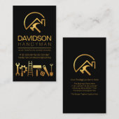 Creative Gold Handyman Tools Visitekaartje (Voorkant / Achterkant)