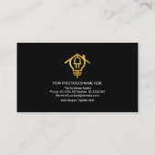 Creative Gold Home Bulb - kleurrijke elektrische l Visitekaartje (Achterkant)