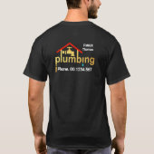 Creative Gold Home Plumbing Leap Leap T-shirt (Achterkant)
