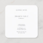 Creative Gold Monogram Design Luxury Chic Sjabloon Vierkante Visitekaartje (Achterkant)