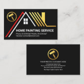 Creative Gold Roof Building Home Painting Service Visitekaartje (Voorkant / Achterkant)
