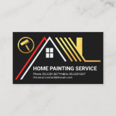 Creative Gold Roof Building Home Painting Service Visitekaartje (Voorkant)