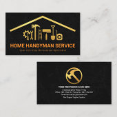 Creative Gold Rooftop Handyman Tools Visitekaartje (Voorkant / Achterkant)