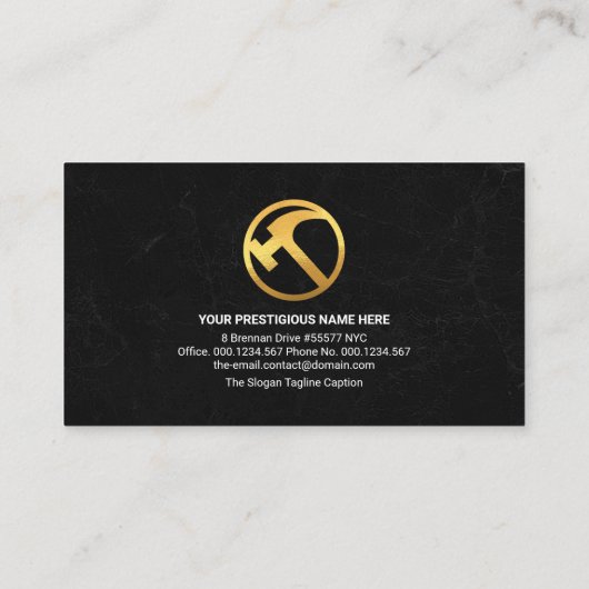 Creative Gold Rooftop Handyman Tools Visitekaartje (Achterkant)