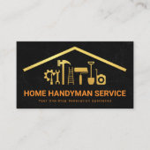 Creative Gold Rooftop Handyman Tools Visitekaartje (Voorkant)