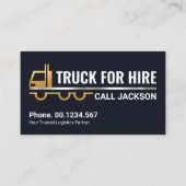 Creative Gold Silver Semi Truck Moving Hauling Visitekaartje (Voorkant)