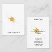 Creative Gold Splash Professional Elegant Modern Visitekaartje (Voorkant / Achterkant)