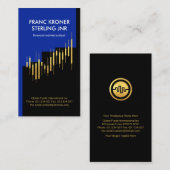 Creative Gold Stock Share Graph Financial Advisor Visitekaartje (Voorkant / Achterkant)