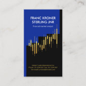 Creative Gold Stock Share Graph Financial Advisor Visitekaartje (Voorkant)