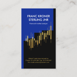 Creative Gold Stock Share Graph Financial Advisor Visitekaartje