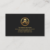 Creative Gold Stripe Gold Chauffeur Driver Logo Visitekaartje (Achterkant)