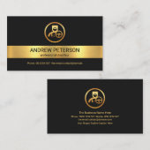 Creative Gold Stripe Gold Chauffeur Driver Logo Visitekaartje (Voorkant / Achterkant)