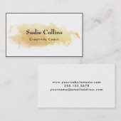 Creative Gold-Waterverf, zwarte omtrek Visitekaartje (Voorkant / Achterkant)