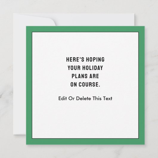 Creative Golf Kerst Kaart (Achterkant)