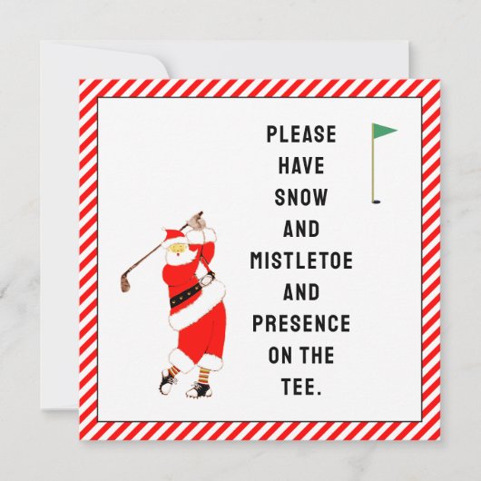 Creative Golf Kerst Kaart (Voorkant)