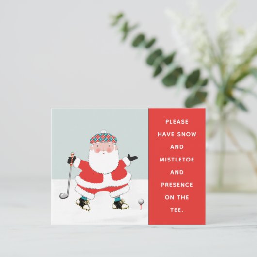 Creative Golf-kerstfeestdag Briefkaart (Staand voorkant)