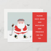 Creative Golf-kerstfeestdag Briefkaart (Voorkant / Achterkant)