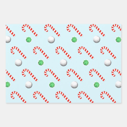 Creative Golf Kerstfeestdag Gift Inpakpapier Vel (Voorkant 3)