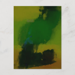 Creative Green Yellow Abstract Briefkaart