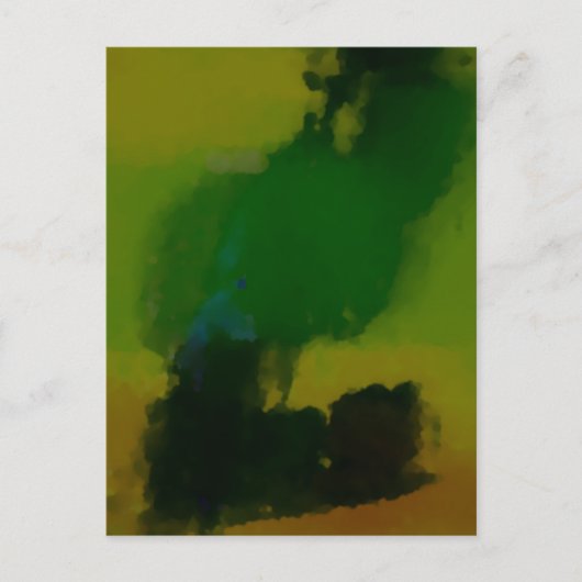 Creative Green Yellow Abstract Briefkaart (Voorkant)