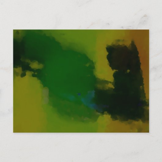 Creative Green Yellow Abstract Briefkaart (Voorkant)